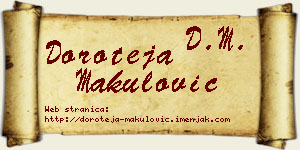 Doroteja Makulović vizit kartica